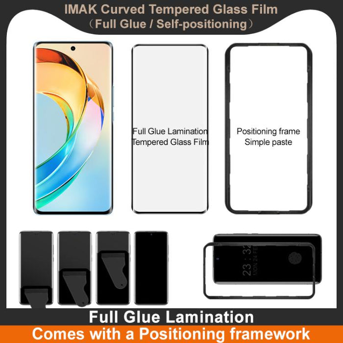 Película de vidrio templado curvado 3D imak, versión con posicionamiento de pegamento completo, For Redmi Note 15 4G Global 164mm, For Redmi Note 15 Pro 4G Global, For Redmi Note 15 Pro+ 5G, For Redmi Note 15 5G Global 164mm, For Redmi Note 14 Pro 5G  ...