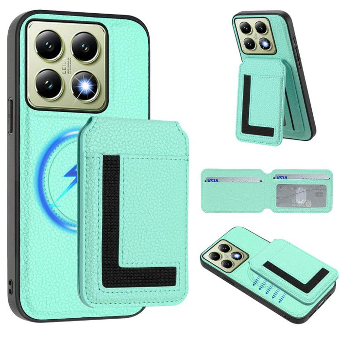 Funda para teléfono con bolsa para tarjetas magnéticas Magsafe desmontable CX01, For Xiaomi 15 Pro, For Xiaomi 15, For Xiaomi 14T Pro, For Xiaomi 14T