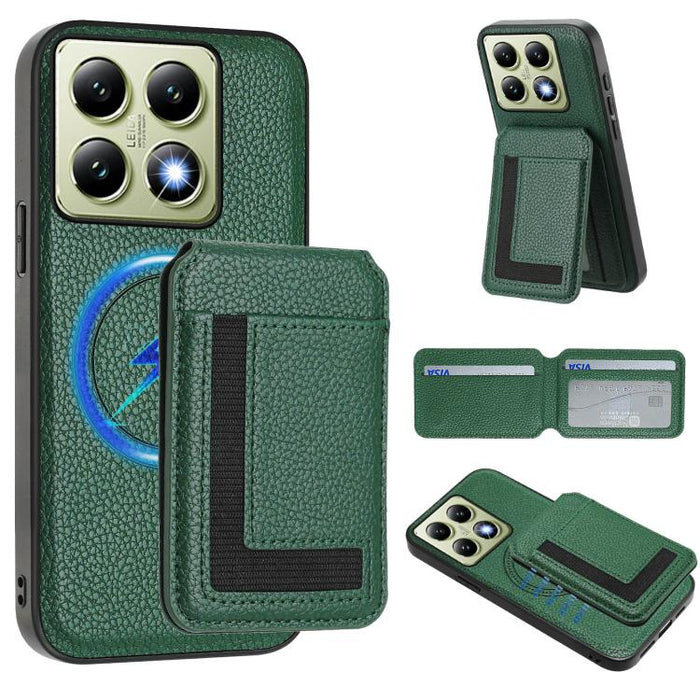 Funda para teléfono con bolsa para tarjetas magnéticas Magsafe desmontable CX01, For Xiaomi 15 Pro, For Xiaomi 15, For Xiaomi 14T Pro, For Xiaomi 14T
