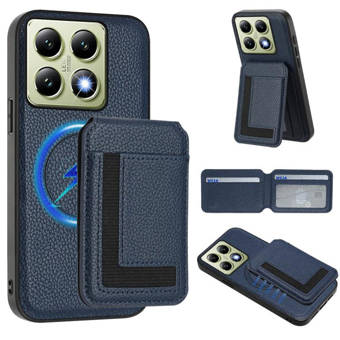 Funda para teléfono con bolsa para tarjetas magnéticas Magsafe desmontable CX01, For Xiaomi 15 Pro, For Xiaomi 15, For Xiaomi 14T Pro, For Xiaomi 14T