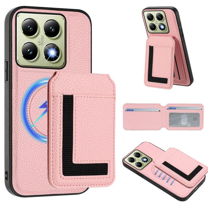 Funda para teléfono con bolsa para tarjetas magnéticas Magsafe desmontable CX01, For Xiaomi 15 Pro, For Xiaomi 15, For Xiaomi 14T Pro, For Xiaomi 14T