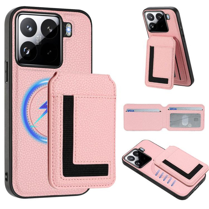 Funda para teléfono con bolsa para tarjetas magnéticas Magsafe desmontable CX01, For Xiaomi 15 Pro, For Xiaomi 15, For Xiaomi 14T Pro, For Xiaomi 14T