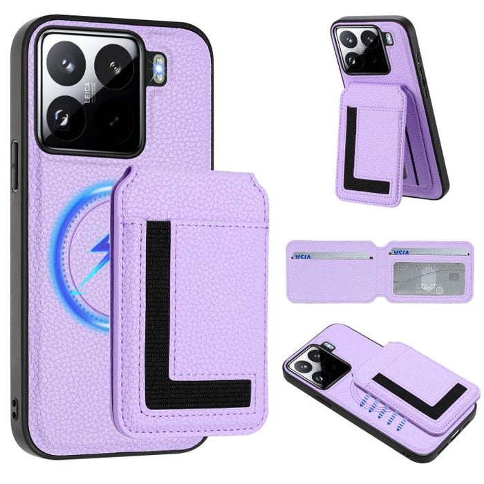 Funda para teléfono con bolsa para tarjetas magnéticas Magsafe desmontable CX01, For Xiaomi 15 Pro, For Xiaomi 15, For Xiaomi 14T Pro, For Xiaomi 14T