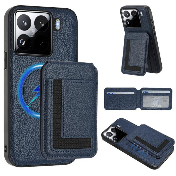 Funda para teléfono con bolsa para tarjetas magnéticas Magsafe desmontable CX01, For Xiaomi 15 Pro, For Xiaomi 15, For Xiaomi 14T Pro, For Xiaomi 14T