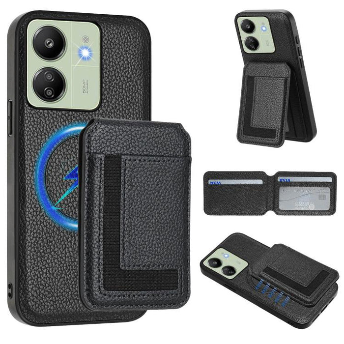 Funda para teléfono con bolsa para tarjetas magnéticas Magsafe desmontable CX01, For Redmi 14C 4G / 14R / A4 5G, For Redmi Note 14 Pro+ 5G, For Redmi Note 14 Pro 5G, For Redmi Note 13R / 13 4G / 13 5G, For Redmi A3 / A3x / Xiaomi Poco C61              ...