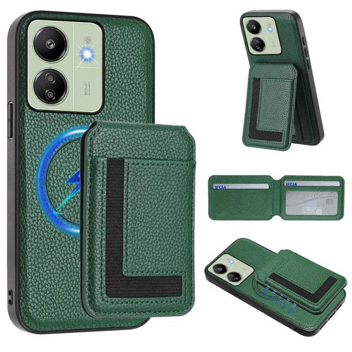 Funda para teléfono con bolsa para tarjetas magnéticas Magsafe desmontable CX01, For Redmi 14C 4G / 14R / A4 5G, For Redmi Note 14 Pro+ 5G, For Redmi Note 14 Pro 5G, For Redmi Note 13R / 13 4G / 13 5G, For Redmi A3 / A3x / Xiaomi Poco C61              ...