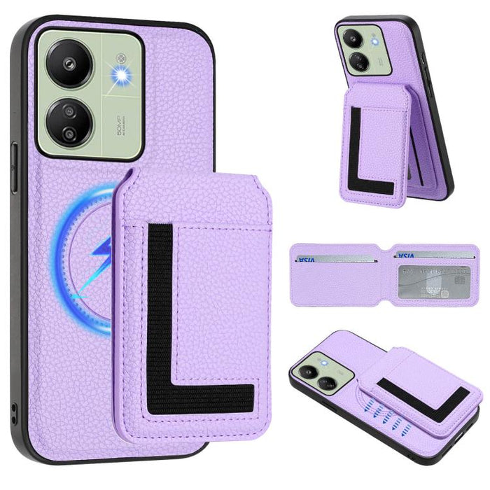 Funda para teléfono con bolsa para tarjetas magnéticas Magsafe desmontable CX01, For Redmi 14C 4G / 14R / A4 5G, For Redmi Note 14 Pro+ 5G, For Redmi Note 14 Pro 5G, For Redmi Note 13R / 13 4G / 13 5G, For Redmi A3 / A3x / Xiaomi Poco C61              ...