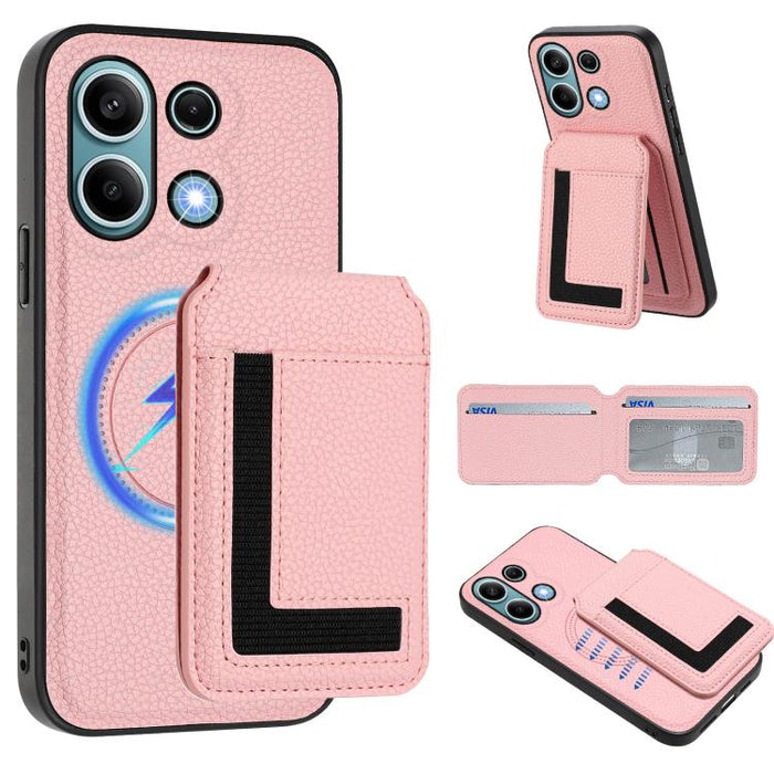 Funda para teléfono con bolsa para tarjetas magnéticas Magsafe desmontable CX01, For Redmi 14C 4G / 14R / A4 5G, For Redmi Note 14 Pro+ 5G, For Redmi Note 14 Pro 5G, For Redmi Note 13R / 13 4G / 13 5G, For Redmi A3 / A3x / Xiaomi Poco C61              ...