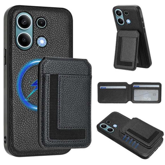 Funda para teléfono con bolsa para tarjetas magnéticas Magsafe desmontable CX01, For Redmi 14C 4G / 14R / A4 5G, For Redmi Note 14 Pro+ 5G, For Redmi Note 14 Pro 5G, For Redmi Note 13R / 13 4G / 13 5G, For Redmi A3 / A3x / Xiaomi Poco C61              ...