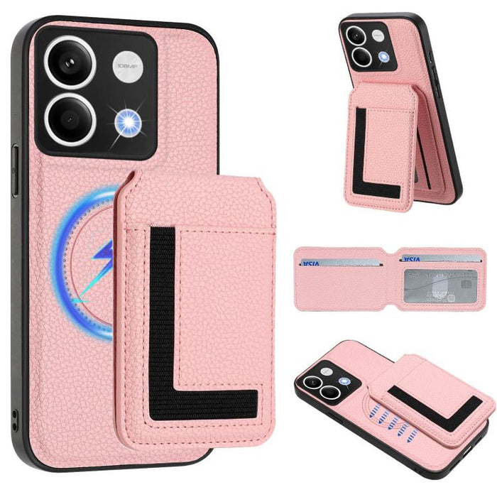 Funda para teléfono con bolsa para tarjetas magnéticas Magsafe desmontable CX01, For Redmi 14C 4G / 14R / A4 5G, For Redmi Note 14 Pro+ 5G, For Redmi Note 14 Pro 5G, For Redmi Note 13R / 13 4G / 13 5G, For Redmi A3 / A3x / Xiaomi Poco C61              ...