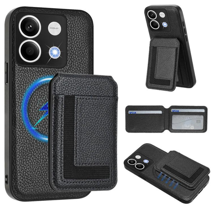 Funda para teléfono con bolsa para tarjetas magnéticas Magsafe desmontable CX01, For Redmi 14C 4G / 14R / A4 5G, For Redmi Note 14 Pro+ 5G, For Redmi Note 14 Pro 5G, For Redmi Note 13R / 13 4G / 13 5G, For Redmi A3 / A3x / Xiaomi Poco C61              ...