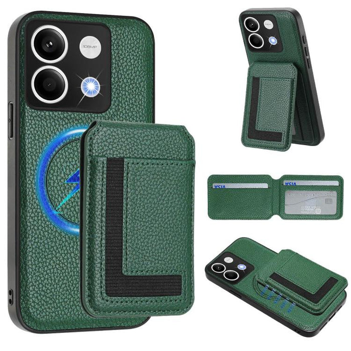 Funda para teléfono con bolsa para tarjetas magnéticas Magsafe desmontable CX01, For Redmi 14C 4G / 14R / A4 5G, For Redmi Note 14 Pro+ 5G, For Redmi Note 14 Pro 5G, For Redmi Note 13R / 13 4G / 13 5G, For Redmi A3 / A3x / Xiaomi Poco C61              ...
