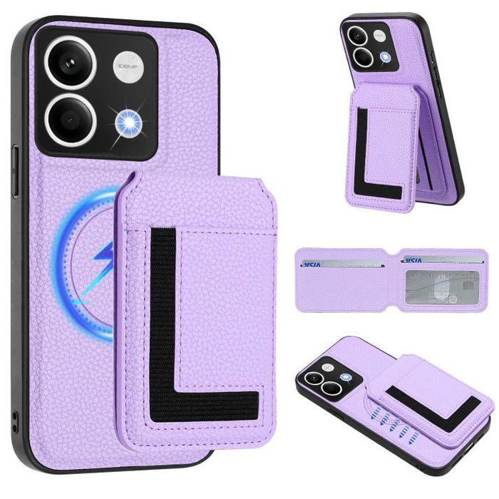 Funda para teléfono con bolsa para tarjetas magnéticas Magsafe desmontable CX01, For Redmi 14C 4G / 14R / A4 5G, For Redmi Note 14 Pro+ 5G, For Redmi Note 14 Pro 5G, For Redmi Note 13R / 13 4G / 13 5G, For Redmi A3 / A3x / Xiaomi Poco C61              ...