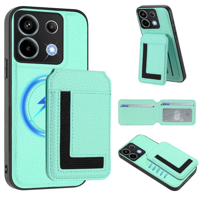 Funda para teléfono con bolsa para tarjetas magnéticas Magsafe desmontable CX01, For Redmi 14C 4G / 14R / A4 5G, For Redmi Note 14 Pro+ 5G, For Redmi Note 14 Pro 5G, For Redmi Note 13R / 13 4G / 13 5G, For Redmi A3 / A3x / Xiaomi Poco C61              ...