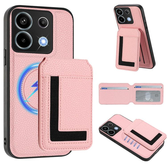 Funda para teléfono con bolsa para tarjetas magnéticas Magsafe desmontable CX01, For Redmi 14C 4G / 14R / A4 5G, For Redmi Note 14 Pro+ 5G, For Redmi Note 14 Pro 5G, For Redmi Note 13R / 13 4G / 13 5G, For Redmi A3 / A3x / Xiaomi Poco C61              ...