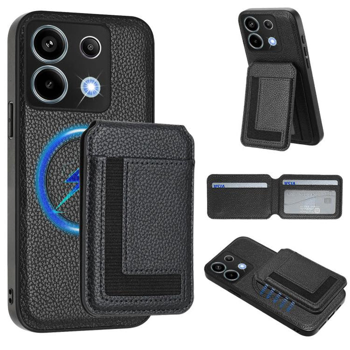 Funda para teléfono con bolsa para tarjetas magnéticas Magsafe desmontable CX01, For Redmi 14C 4G / 14R / A4 5G, For Redmi Note 14 Pro+ 5G, For Redmi Note 14 Pro 5G, For Redmi Note 13R / 13 4G / 13 5G, For Redmi A3 / A3x / Xiaomi Poco C61              ...