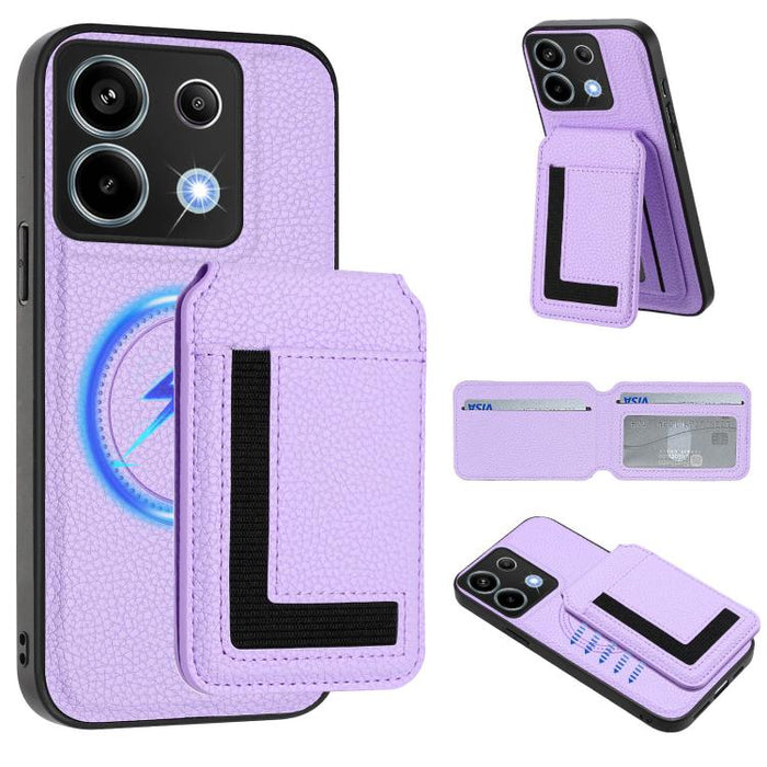 Funda para teléfono con bolsa para tarjetas magnéticas Magsafe desmontable CX01, For Redmi 14C 4G / 14R / A4 5G, For Redmi Note 14 Pro+ 5G, For Redmi Note 14 Pro 5G, For Redmi Note 13R / 13 4G / 13 5G, For Redmi A3 / A3x / Xiaomi Poco C61              ...