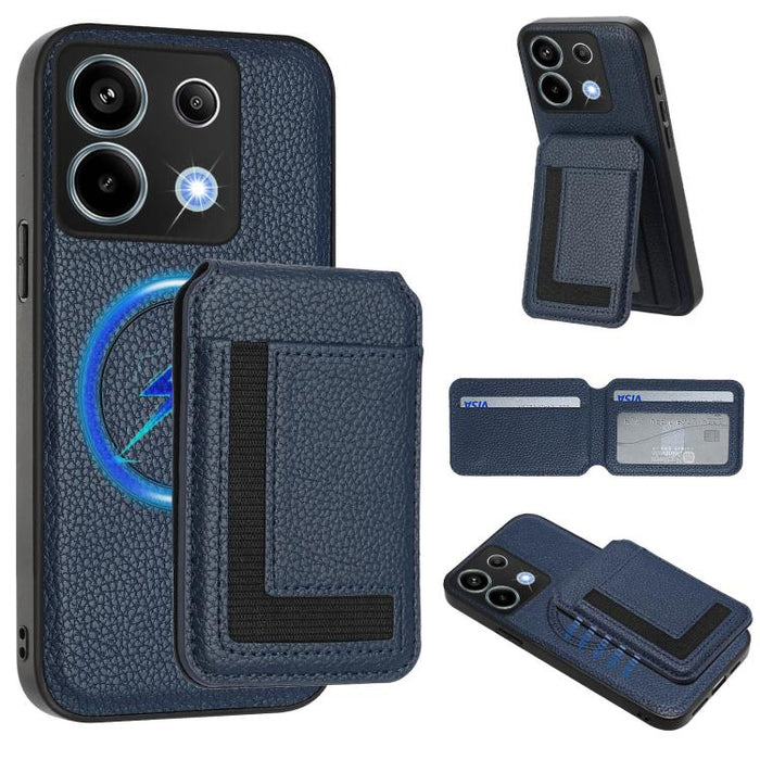 Funda para teléfono con bolsa para tarjetas magnéticas Magsafe desmontable CX01, For Redmi 14C 4G / 14R / A4 5G, For Redmi Note 14 Pro+ 5G, For Redmi Note 14 Pro 5G, For Redmi Note 13R / 13 4G / 13 5G, For Redmi A3 / A3x / Xiaomi Poco C61              ...