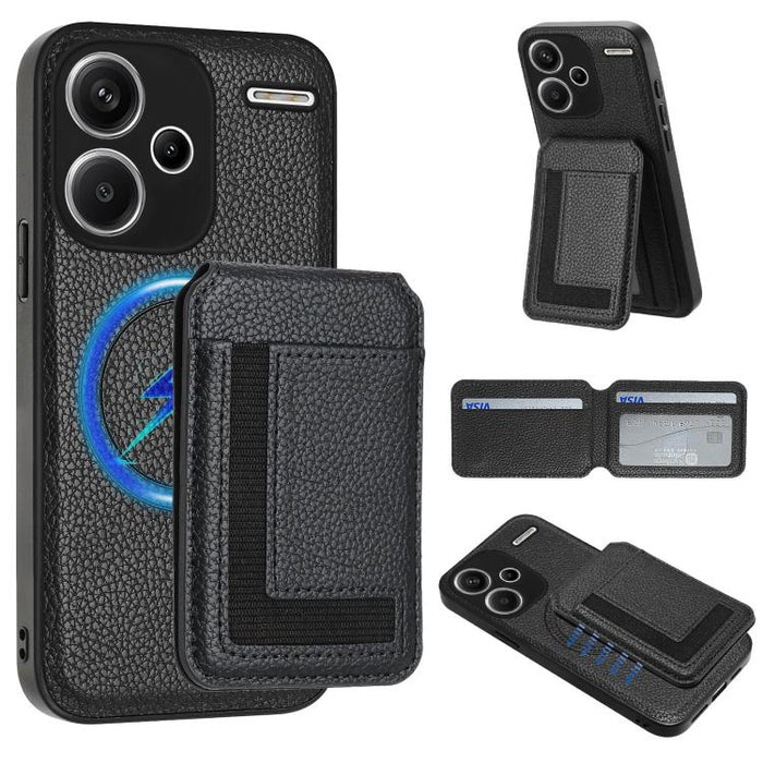 Funda para teléfono con bolsa para tarjetas magnéticas Magsafe desmontable CX01, For Redmi 14C 4G / 14R / A4 5G, For Redmi Note 14 Pro+ 5G, For Redmi Note 14 Pro 5G, For Redmi Note 13R / 13 4G / 13 5G, For Redmi A3 / A3x / Xiaomi Poco C61              ...