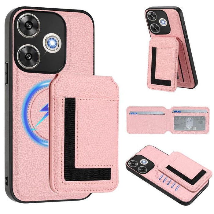 Funda para teléfono con bolsa para tarjetas magnéticas Magsafe desmontable CX01, For Redmi 14C 4G / 14R / A4 5G, For Redmi Note 14 Pro+ 5G, For Redmi Note 14 Pro 5G, For Redmi Note 13R / 13 4G / 13 5G, For Redmi A3 / A3x / Xiaomi Poco C61              ...