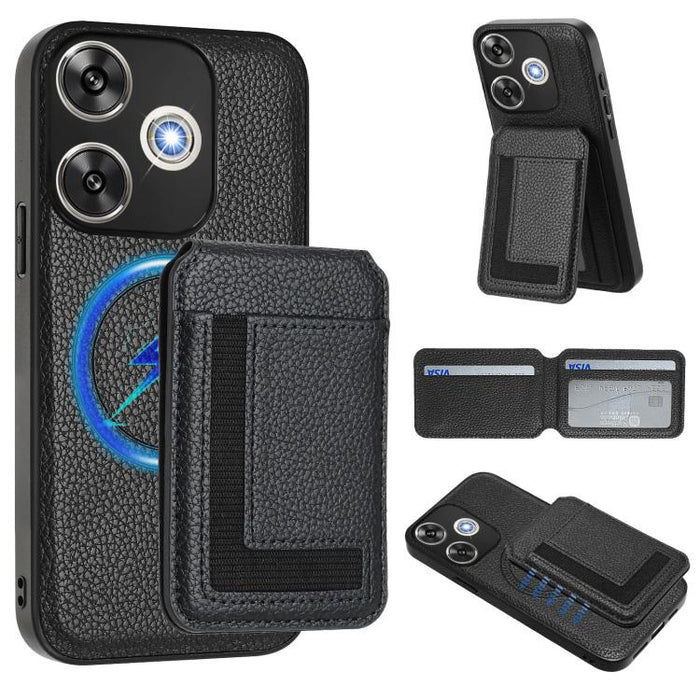 Funda para teléfono con bolsa para tarjetas magnéticas Magsafe desmontable CX01, For Redmi 14C 4G / 14R / A4 5G, For Redmi Note 14 Pro+ 5G, For Redmi Note 14 Pro 5G, For Redmi Note 13R / 13 4G / 13 5G, For Redmi A3 / A3x / Xiaomi Poco C61              ...