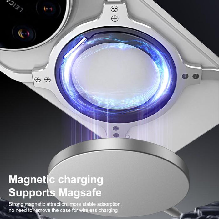 Estuche metálico para teléfono con soporte MagSafe sin bordes y brazo mecánico, For Xiaomi 17 Ultra, For Xiaomi 15 Ultra