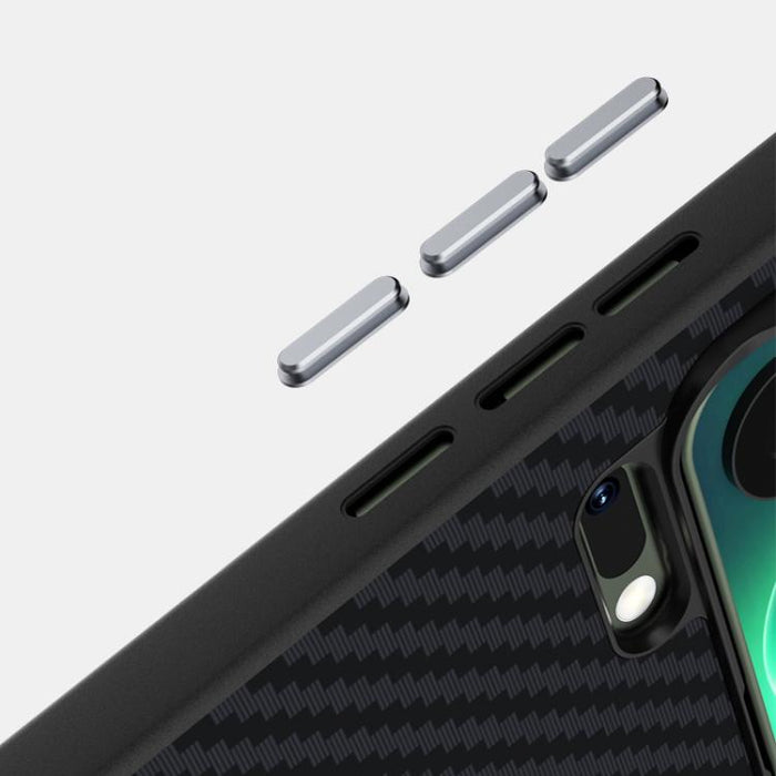 Funda para teléfono MagSafe ABEEL C Serie Fibra de Carbono 6D con Microrelieve, For Xiaomi 17 Ultra, For Xiaomi 15 Ultra