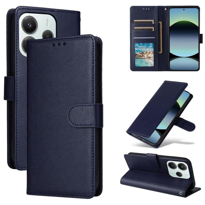 Funda de cuero multifuncional para teléfono con 3 ranuras para tarjetas, For Redmi 15a 5G, For Redmi Note 15 Pro+ 5G Global 163.3mm, For Redmi Note 15 4G / 5G Global 164mm, For Redmi Note 15 Pro 4G Global 163.2mm, For Redmi Note 15 Pro 5G Global 163.6m...