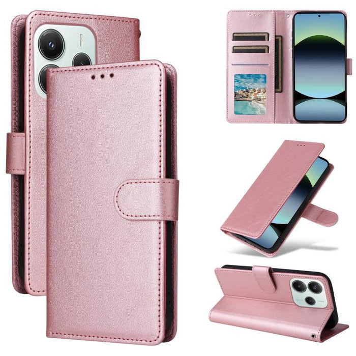 Funda de cuero multifuncional para teléfono con 3 ranuras para tarjetas, For Redmi 15a 5G, For Redmi Note 15 Pro+ 5G Global 163.3mm, For Redmi Note 15 4G / 5G Global 164mm, For Redmi Note 15 Pro 4G Global 163.2mm, For Redmi Note 15 Pro 5G Global 163.6m...