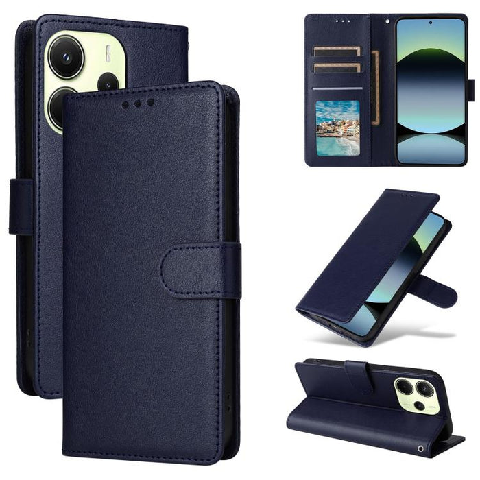 Funda de cuero multifuncional para teléfono con 3 ranuras para tarjetas, For Redmi 15a 5G, For Redmi Note 15 Pro+ 5G Global 163.3mm, For Redmi Note 15 4G / 5G Global 164mm, For Redmi Note 15 Pro 4G Global 163.2mm, For Redmi Note 15 Pro 5G Global 163.6m...