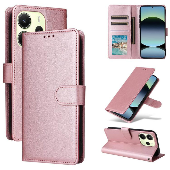 Funda de cuero multifuncional para teléfono con 3 ranuras para tarjetas, For Redmi 15a 5G, For Redmi Note 15 Pro+ 5G Global 163.3mm, For Redmi Note 15 4G / 5G Global 164mm, For Redmi Note 15 Pro 4G Global 163.2mm, For Redmi Note 15 Pro 5G Global 163.6m...