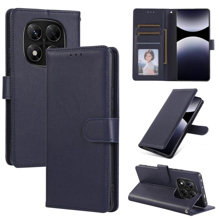 Funda de cuero multifuncional para teléfono con 3 ranuras para tarjetas, For Redmi 15a 5G, For Redmi Note 15 Pro+ 5G Global 163.3mm, For Redmi Note 15 4G / 5G Global 164mm, For Redmi Note 15 Pro 4G Global 163.2mm, For Redmi Note 15 Pro 5G Global 163.6m...