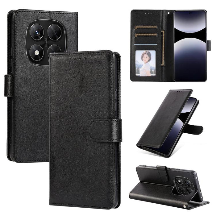 Funda de cuero multifuncional para teléfono con 3 ranuras para tarjetas, For Redmi 15a 5G, For Redmi Note 15 Pro+ 5G Global 163.3mm, For Redmi Note 15 4G / 5G Global 164mm, For Redmi Note 15 Pro 4G Global 163.2mm, For Redmi Note 15 Pro 5G Global 163.6m...