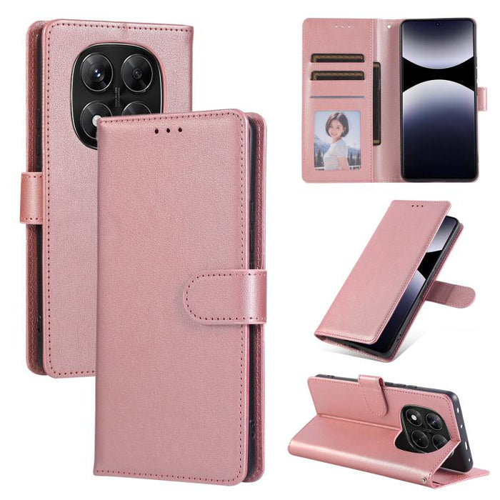 Funda de cuero multifuncional para teléfono con 3 ranuras para tarjetas, For Redmi 15a 5G, For Redmi Note 15 Pro+ 5G Global 163.3mm, For Redmi Note 15 4G / 5G Global 164mm, For Redmi Note 15 Pro 4G Global 163.2mm, For Redmi Note 15 Pro 5G Global 163.6m...
