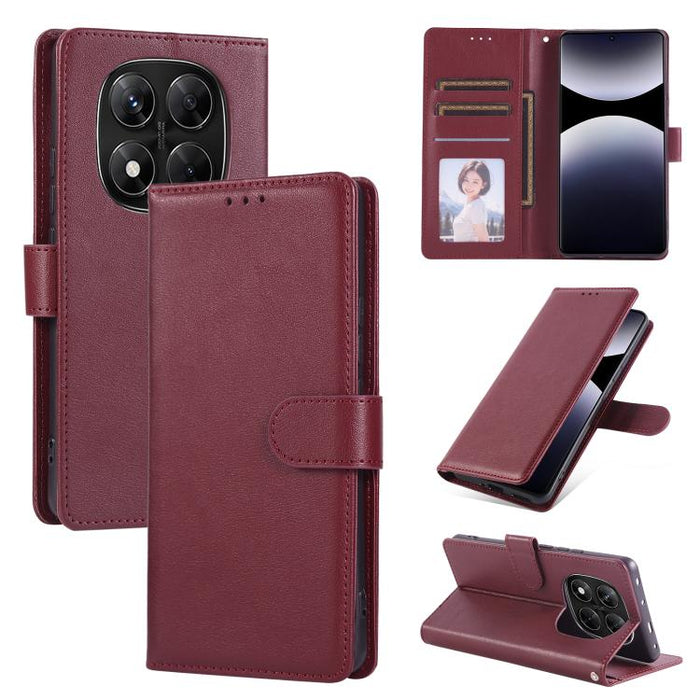 Funda de cuero multifuncional para teléfono con 3 ranuras para tarjetas, For Redmi 15a 5G, For Redmi Note 15 Pro+ 5G Global 163.3mm, For Redmi Note 15 4G / 5G Global 164mm, For Redmi Note 15 Pro 4G Global 163.2mm, For Redmi Note 15 Pro 5G Global 163.6m...
