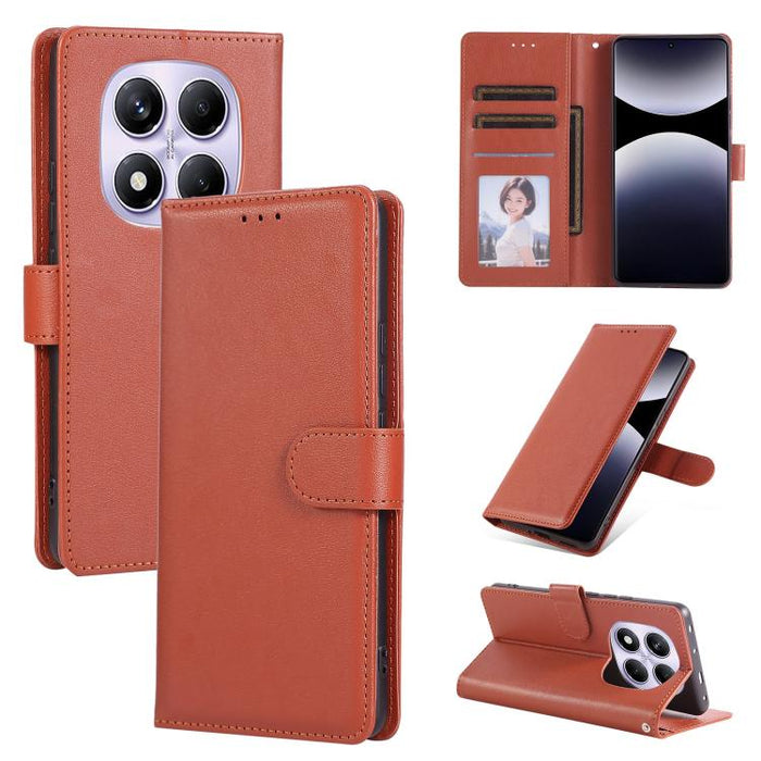 Funda de cuero multifuncional para teléfono con 3 ranuras para tarjetas, For Redmi 15a 5G, For Redmi Note 15 Pro+ 5G Global 163.3mm, For Redmi Note 15 4G / 5G Global 164mm, For Redmi Note 15 Pro 4G Global 163.2mm, For Redmi Note 15 Pro 5G Global 163.6m...