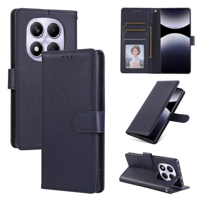 Funda de cuero multifuncional para teléfono con 3 ranuras para tarjetas, For Redmi 15a 5G, For Redmi Note 15 Pro+ 5G Global 163.3mm, For Redmi Note 15 4G / 5G Global 164mm, For Redmi Note 15 Pro 4G Global 163.2mm, For Redmi Note 15 Pro 5G Global 163.6m...
