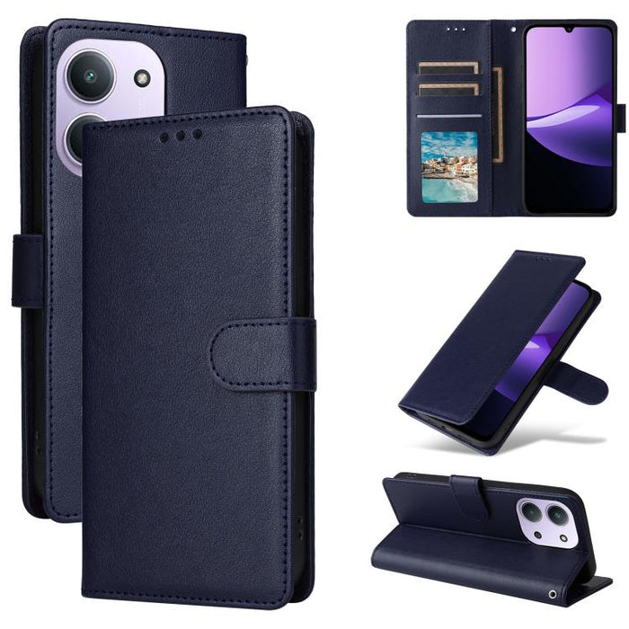 Funda de cuero multifuncional para teléfono con 3 ranuras para tarjetas, For Redmi 15a 5G, For Redmi Note 15 Pro+ 5G Global 163.3mm, For Redmi Note 15 4G / 5G Global 164mm, For Redmi Note 15 Pro 4G Global 163.2mm, For Redmi Note 15 Pro 5G Global 163.6m...