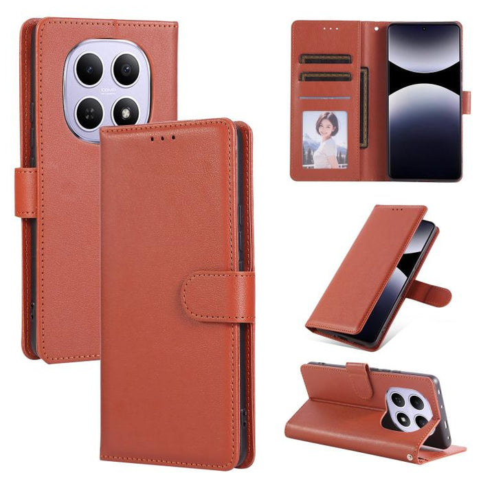 Funda de cuero multifuncional para teléfono con 3 ranuras para tarjetas, For Redmi 15a 5G, For Redmi Note 15 Pro+ 5G Global 163.3mm, For Redmi Note 15 4G / 5G Global 164mm, For Redmi Note 15 Pro 4G Global 163.2mm, For Redmi Note 15 Pro 5G Global 163.6m...