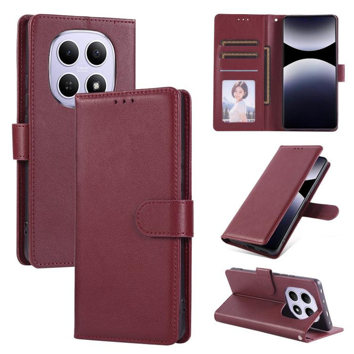 Funda de cuero multifuncional para teléfono con 3 ranuras para tarjetas, For Redmi 15a 5G, For Redmi Note 15 Pro+ 5G Global 163.3mm, For Redmi Note 15 4G / 5G Global 164mm, For Redmi Note 15 Pro 4G Global 163.2mm, For Redmi Note 15 Pro 5G Global 163.6m...