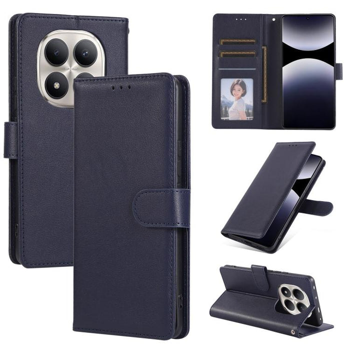 Funda de cuero multifuncional para teléfono con 3 ranuras para tarjetas, For Redmi 15a 5G, For Redmi Note 15 Pro+ 5G Global 163.3mm, For Redmi Note 15 4G / 5G Global 164mm, For Redmi Note 15 Pro 4G Global 163.2mm, For Redmi Note 15 Pro 5G Global 163.6m...