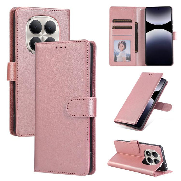 Funda de cuero multifuncional para teléfono con 3 ranuras para tarjetas, For Redmi 15a 5G, For Redmi Note 15 Pro+ 5G Global 163.3mm, For Redmi Note 15 4G / 5G Global 164mm, For Redmi Note 15 Pro 4G Global 163.2mm, For Redmi Note 15 Pro 5G Global 163.6m...