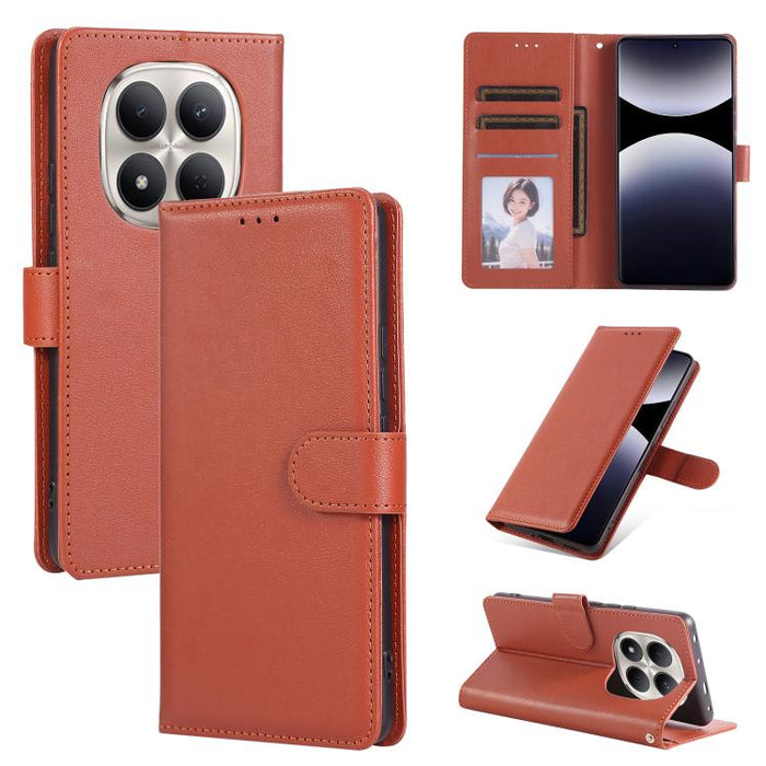 Funda de cuero multifuncional para teléfono con 3 ranuras para tarjetas, For Redmi 15a 5G, For Redmi Note 15 Pro+ 5G Global 163.3mm, For Redmi Note 15 4G / 5G Global 164mm, For Redmi Note 15 Pro 4G Global 163.2mm, For Redmi Note 15 Pro 5G Global 163.6m...