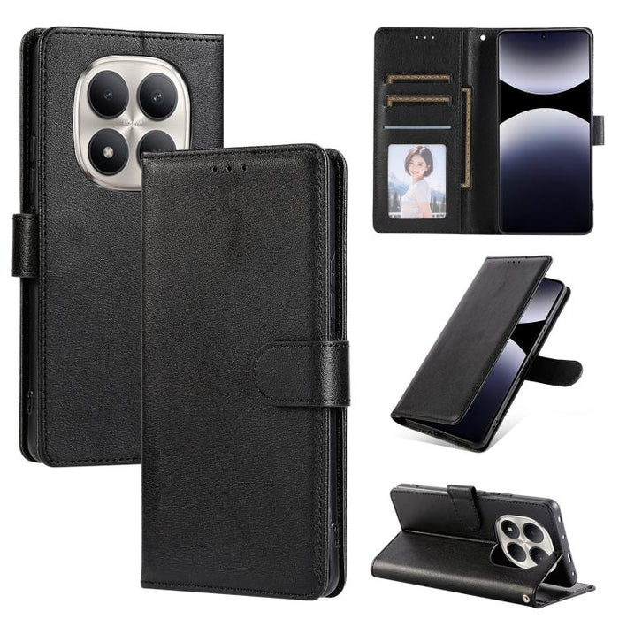 Funda de cuero multifuncional para teléfono con 3 ranuras para tarjetas, For Redmi 15a 5G, For Redmi Note 15 Pro+ 5G Global 163.3mm, For Redmi Note 15 4G / 5G Global 164mm, For Redmi Note 15 Pro 4G Global 163.2mm, For Redmi Note 15 Pro 5G Global 163.6m...