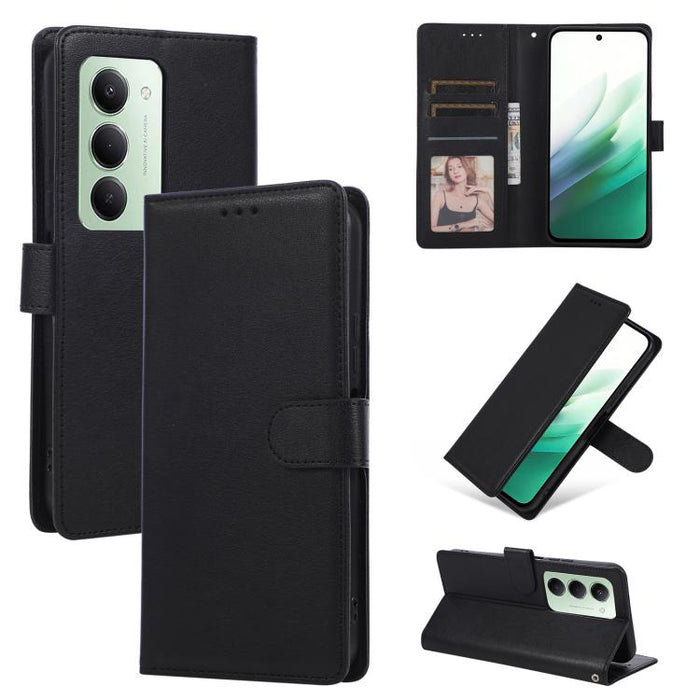 Funda de cuero multifuncional para teléfono con 3 ranuras para tarjetas, For Redmi 15a 5G, For Redmi Note 15 Pro+ 5G Global 163.3mm, For Redmi Note 15 4G / 5G Global 164mm, For Redmi Note 15 Pro 4G Global 163.2mm, For Redmi Note 15 Pro 5G Global 163.6m...