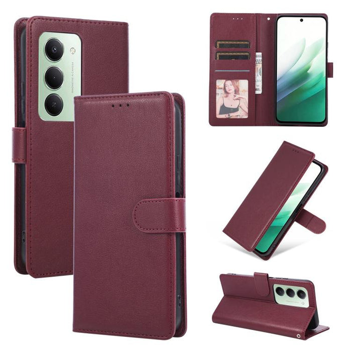 Funda de cuero multifuncional para teléfono con 3 ranuras para tarjetas, For Redmi 15a 5G, For Redmi Note 15 Pro+ 5G Global 163.3mm, For Redmi Note 15 4G / 5G Global 164mm, For Redmi Note 15 Pro 4G Global 163.2mm, For Redmi Note 15 Pro 5G Global 163.6m...