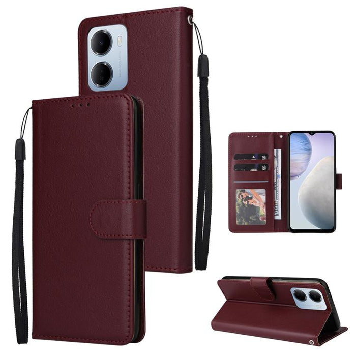 Funda de cuero multifuncional para teléfono con 3 ranuras para tarjetas, For Redmi 15a 5G, For Redmi Note 15 Pro+ 5G Global 163.3mm, For Redmi Note 15 4G / 5G Global 164mm, For Redmi Note 15 Pro 4G Global 163.2mm, For Redmi Note 15 Pro 5G Global 163.6m...