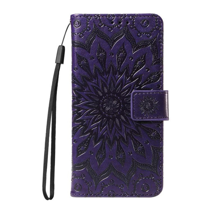 Funda de cuero tipo libro con estampado de girasoles en relieve, For Xiaomi 15 Ultra 5G Global