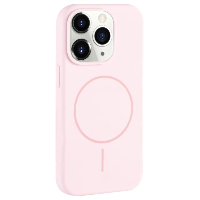 Funda para teléfono de silicona líquida con orificio grande y MagSafe que cubre completamente la cámara., For iPhone 11 Pro