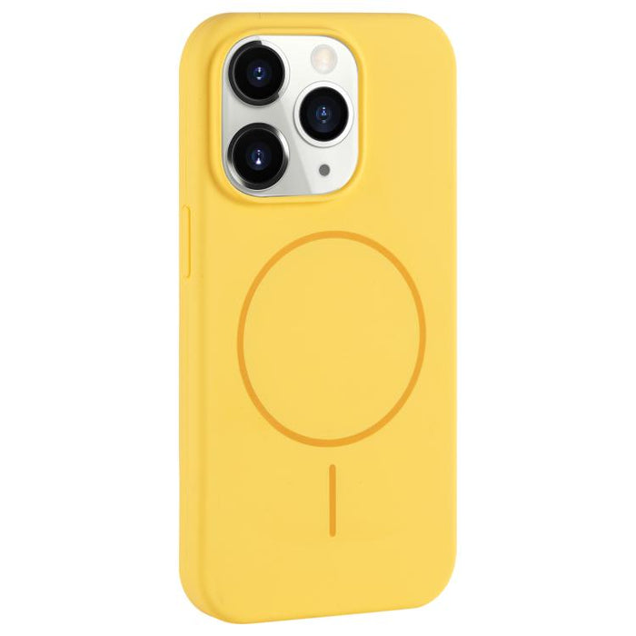 Funda para teléfono de silicona líquida con orificio grande y MagSafe que cubre completamente la cámara., For iPhone 11 Pro